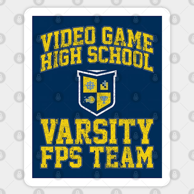 Video Game High School Varsity FPS Team Sticker by huckblade